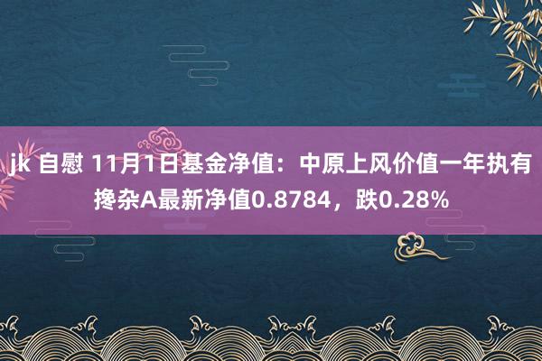 jk 自慰 11月1日基金净值：中原上风价值一年执有搀杂A最新净值0.8784，跌0.28%