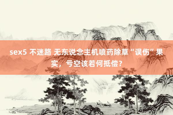 sex5 不迷路 无东说念主机喷药除草“误伤”果实，亏空该若何抵偿？