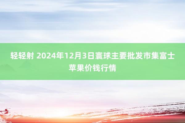 轻轻射 2024年12月3日寰球主要批发市集富士苹果价钱行情