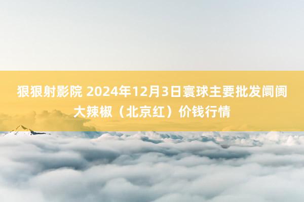 狠狠射影院 2024年12月3日寰球主要批发阛阓大辣椒（北京红）价钱行情