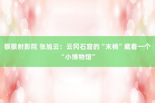 狠狠射影院 张旭云：云冈石窟的“末梢”藏着一个“小博物馆”
