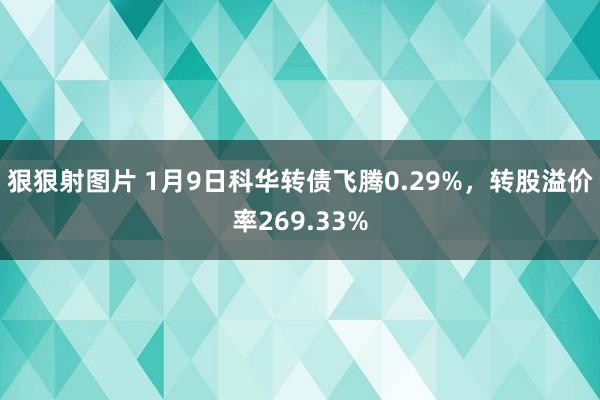 狠狠射图片 1月9日科华转债飞腾0.29%,转股溢价率269.33%