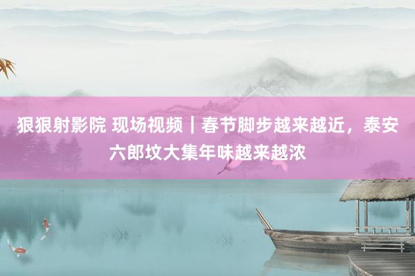 狠狠射影院 现场视频｜春节脚步越来越近，泰安六郎坟大集年味越来越浓