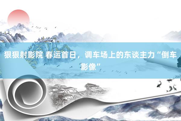 狠狠射影院 春运首日，调车场上的东谈主力“倒车影像”