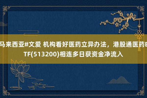马来西亚#文爱 机构看好医药立异办法，港股通医药ETF(513200)相连多日获资金净流入