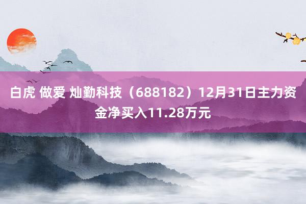 白虎 做爱 灿勤科技（688182）12月31日主力资金净买入11.28万元