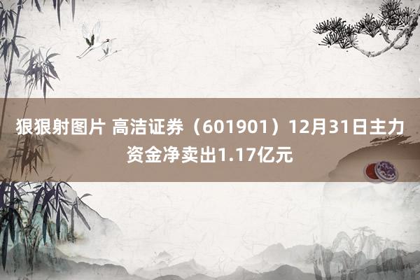 狠狠射图片 高洁证券（601901）12月31日主力资金净卖出1.17亿元