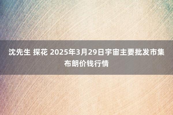 沈先生 探花 2025年3月29日宇宙主要批发市集布朗价钱行情