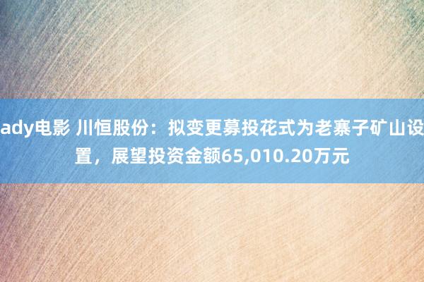 ady电影 川恒股份：拟变更募投花式为老寨子矿山设置，展望投资金额65，010.20万元
