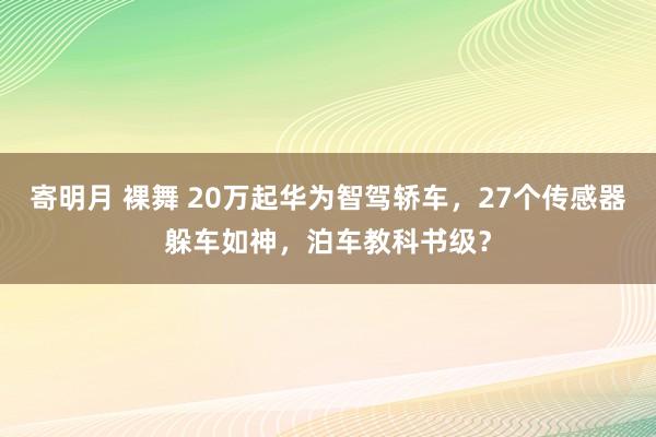 寄明月 裸舞 20万起华为智驾轿车，27个传感器躲车如神，泊车教科书级？