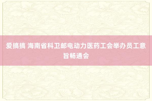 爱搞搞 海南省科卫邮电动力医药工会举办员工意旨畅通会