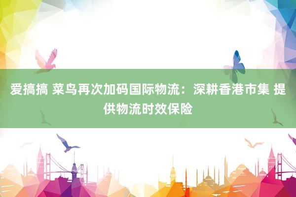 爱搞搞 菜鸟再次加码国际物流：深耕香港市集 提供物流时效保险
